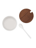 DUKA 2-delige set: suikerpot en lepel wit