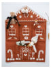FABELAB Adventskalender "Gingerbread House" in Hellbraun - (L)68 x (B)48 cm
