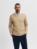 SELECTED HOMME Sweter "Rome" w kolorze beżowym