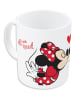 Disney Minnie Mouse Kop "Minnie & Mickey Mouse Kiss" wit/rood/zwart - 325 ml