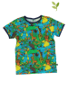 Småfolk Shirt "Jungle" turquoise/meerkleurig