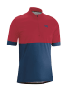 Gonso Fietspoloshirt rood/donkerblauw