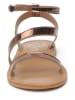 Whitesun Skórzane sandały "Xigala" w kolorze różowozłotym