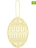 Juna 6-delige set: decoratieve hangers "Påskeæg" geel - (B)6 x (H)8,5 cm