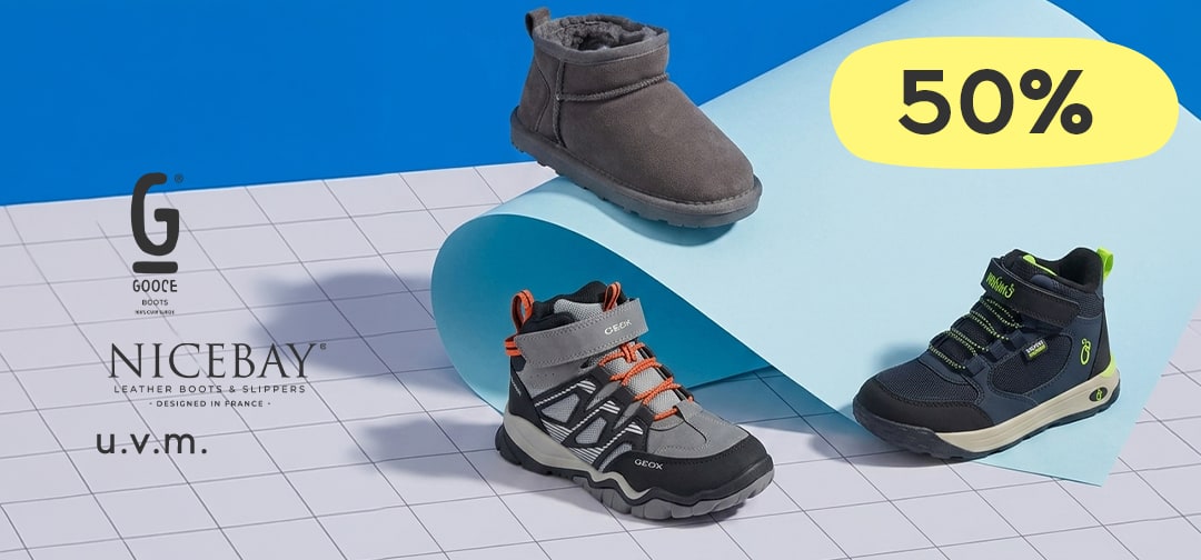 Halber Preis für Kinderschuhe & mehr