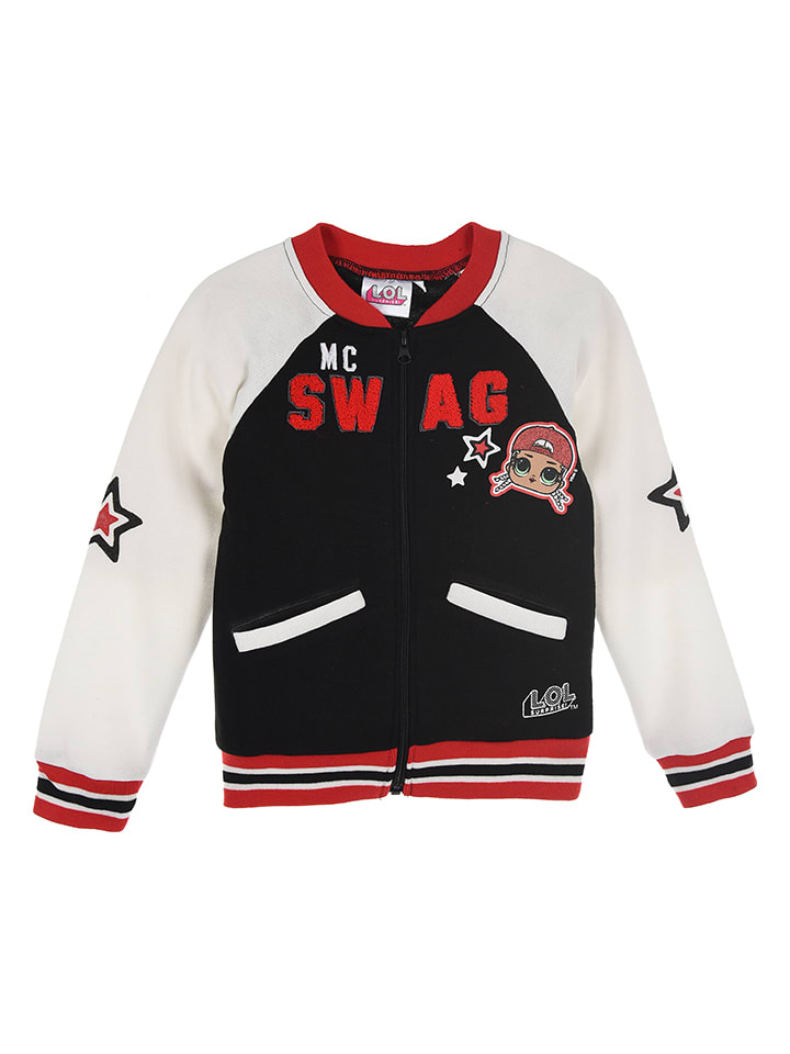 Sweatjacke "LOL Surprise" in Schwarz/ Weiß/ Rot