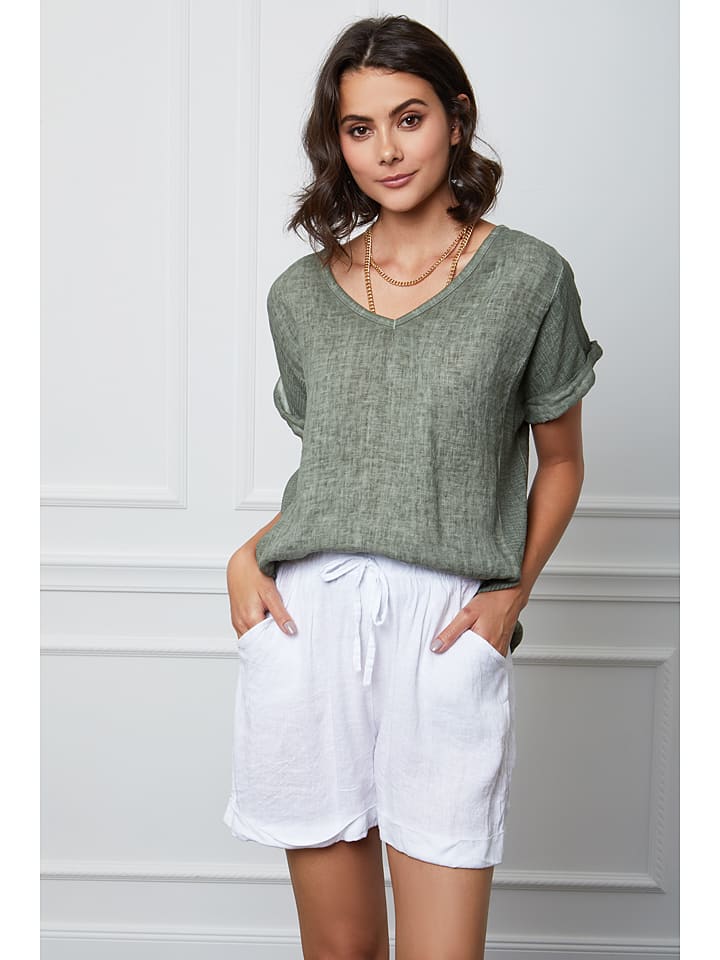 Linnen shirt "Fabius" kaki