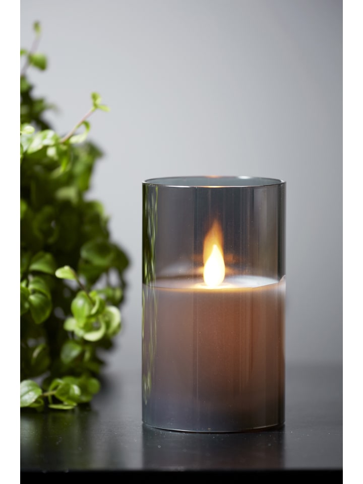 Świecznik LED "M-Twinkle" w kolorze czarnym - wys. 12,5 x Ø 7,5 cm