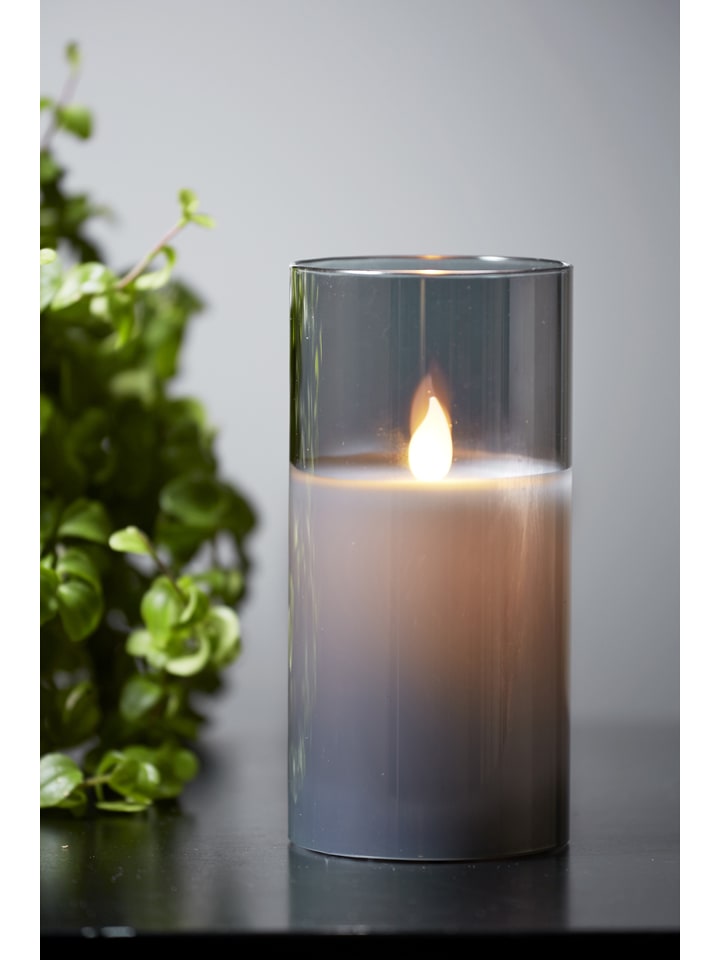 LED-Windlicht "M-Twinkle" in Schwarz - (H)15 x Ø 7,5 cm