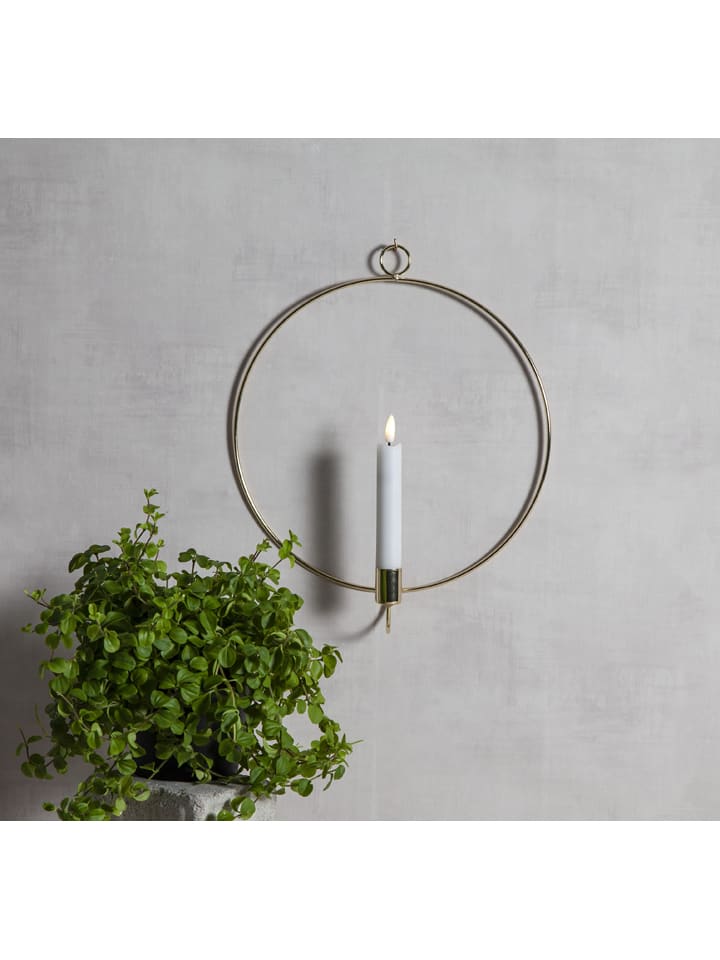 Dekoracyjna zawieszka LED "Flame Wall" w kolorze miedzianym - Ø 28 cm