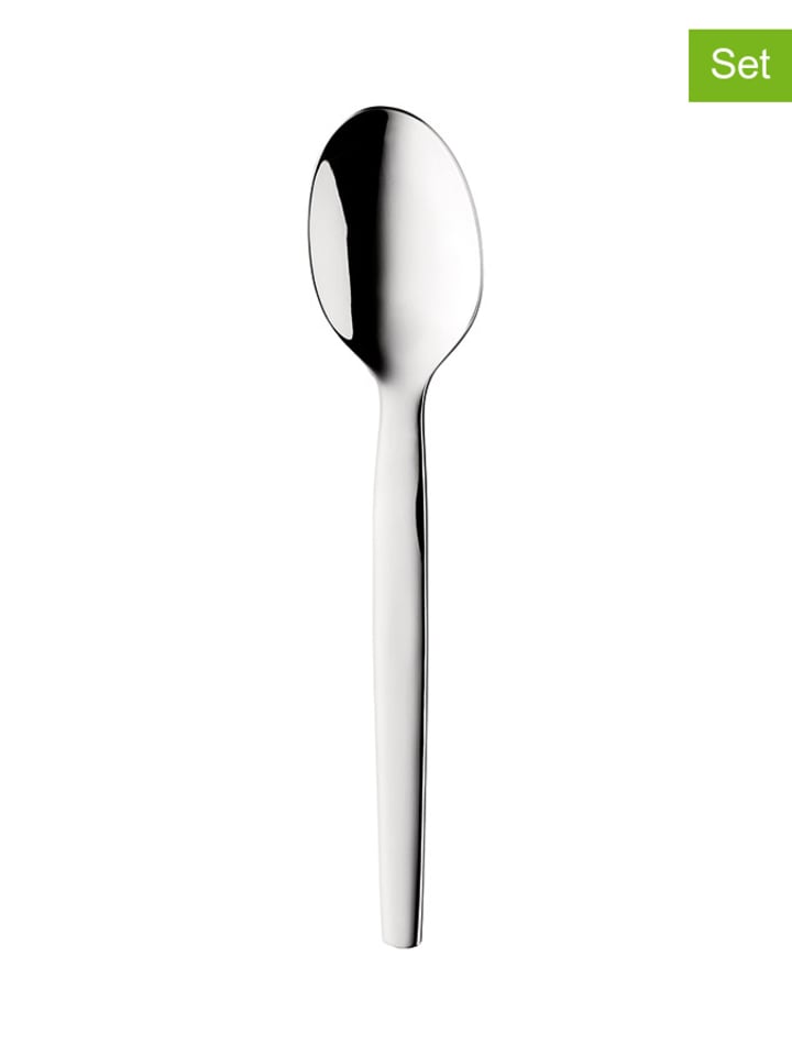 Łyżki (12 szt.) w kolorze srebrnym - dł. 20 cm