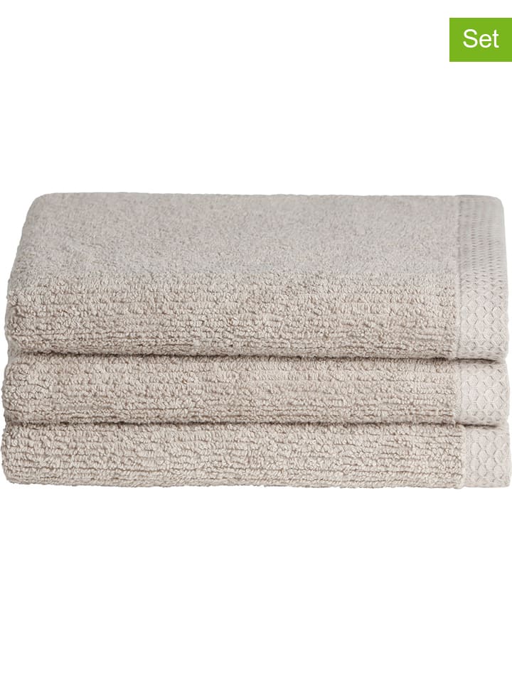 je bent Malawi browser Seahorse 3-delige set: handdoeken "Ridge" beige goedkoop kopen | limango