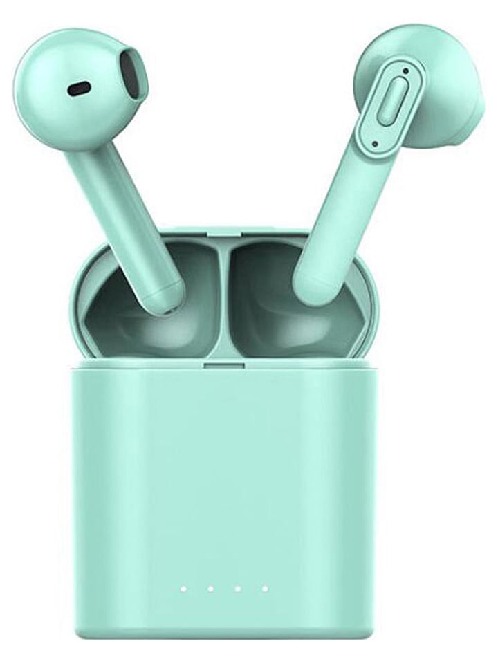 Słuchawki douszne Bluetooth w kolorze turkusowym