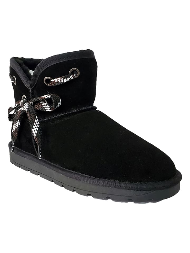 Leren winterboots "Batia" zwart