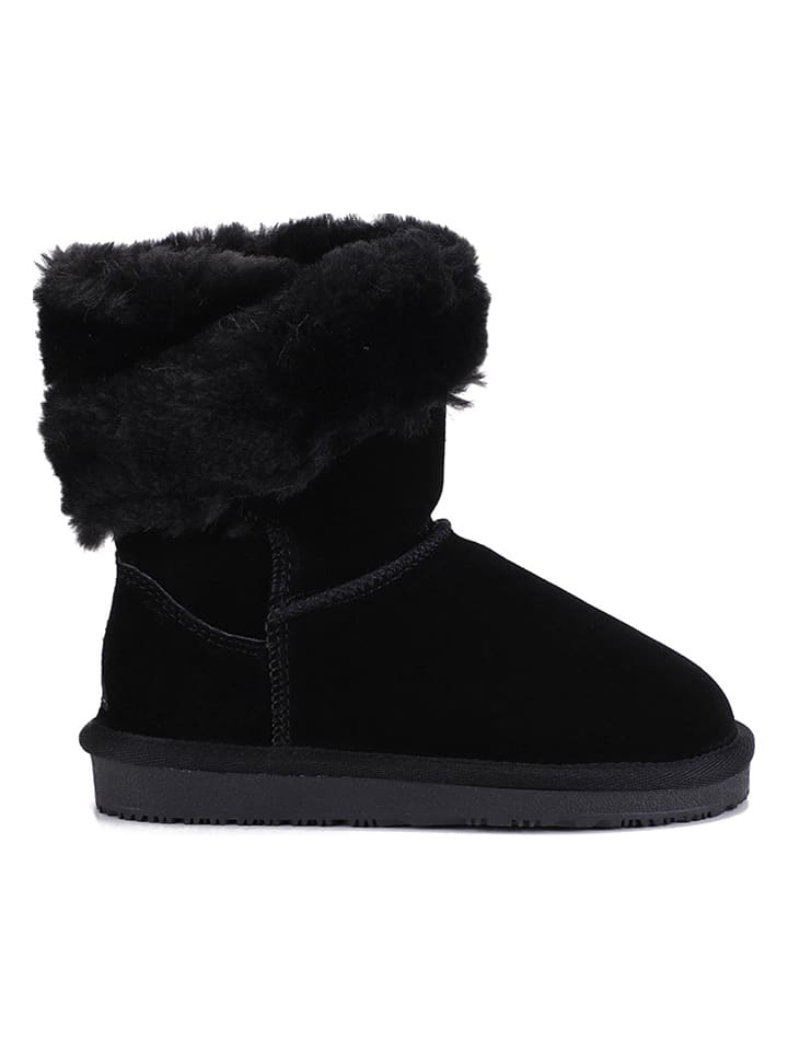 Leder-Winterboots "Fiore" in Schwarz