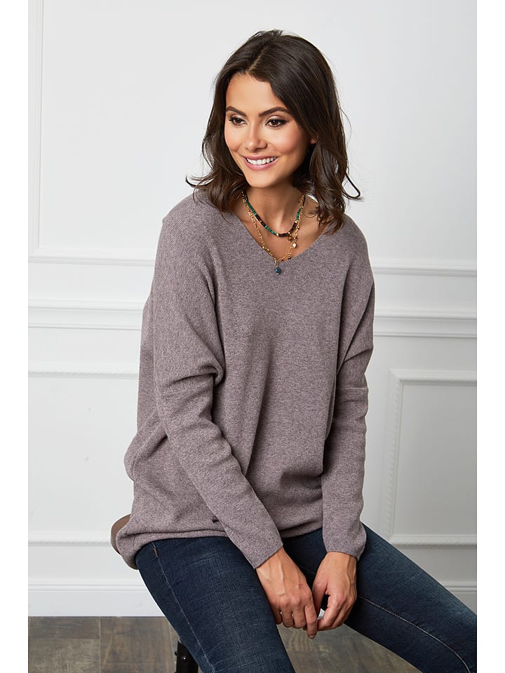 Pullover "Dragor" in Taupe