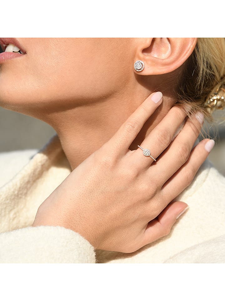 Roségouden ring "Côme" met diamanten