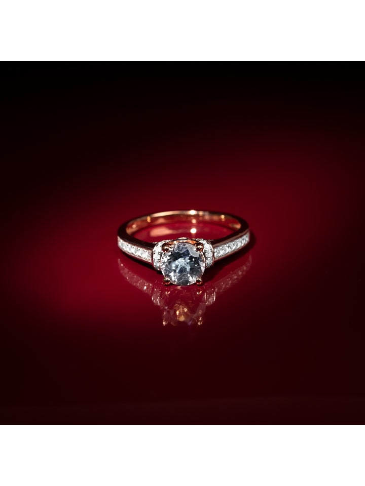 Roségouden ring "Chera" met diamanten