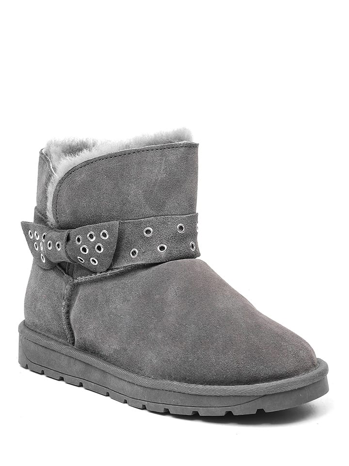 Leren winterboots "Betsie" grijs