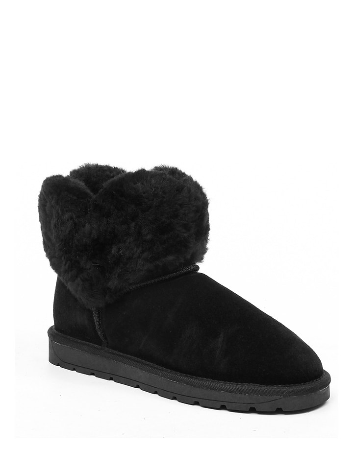 Leren winterboots "Fury" zwart