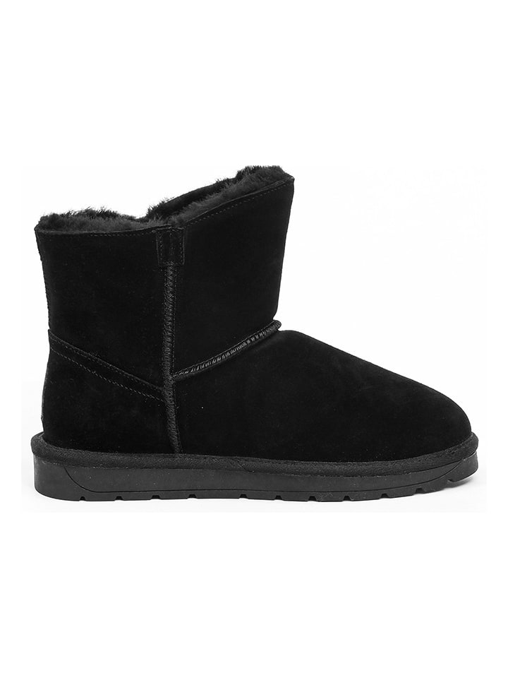 Leder-Winterboots "Suzie" in Schwarz