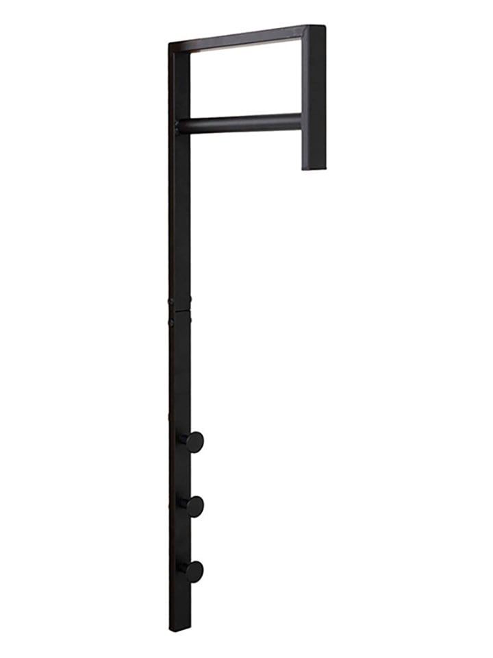Garderobe in Schwarz - (B)30 x (H)82 x (T)3 cm