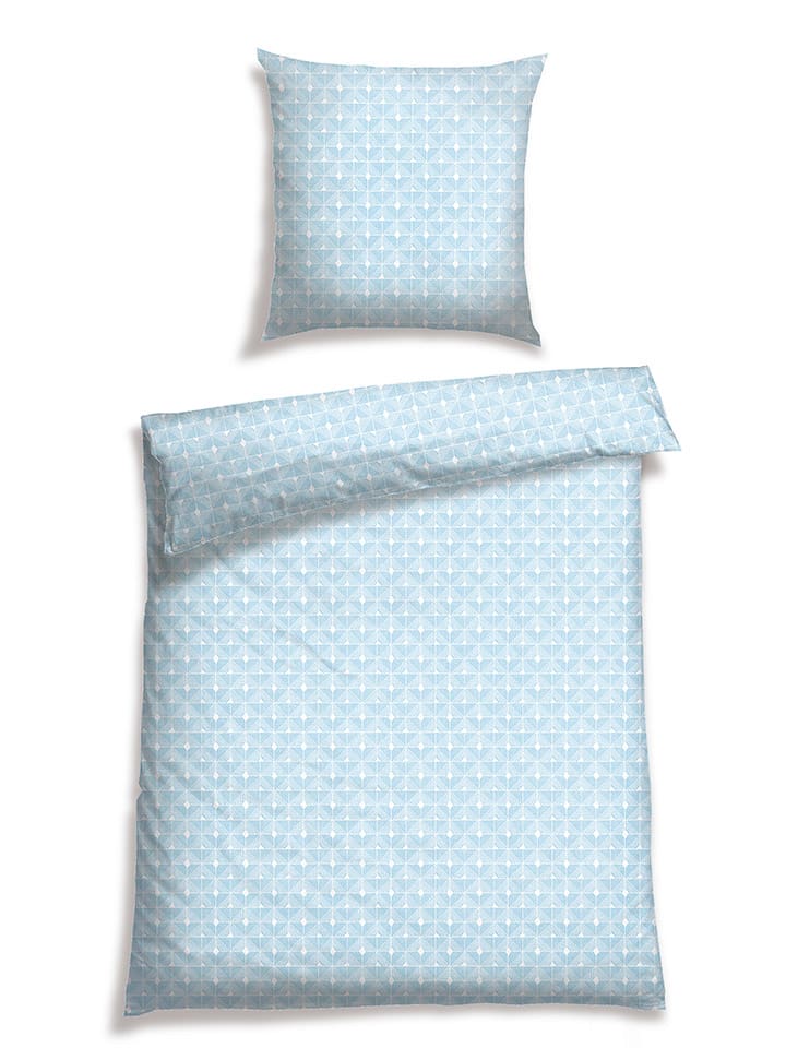Renforcé beddengoedset "Motifs" lichtblauw