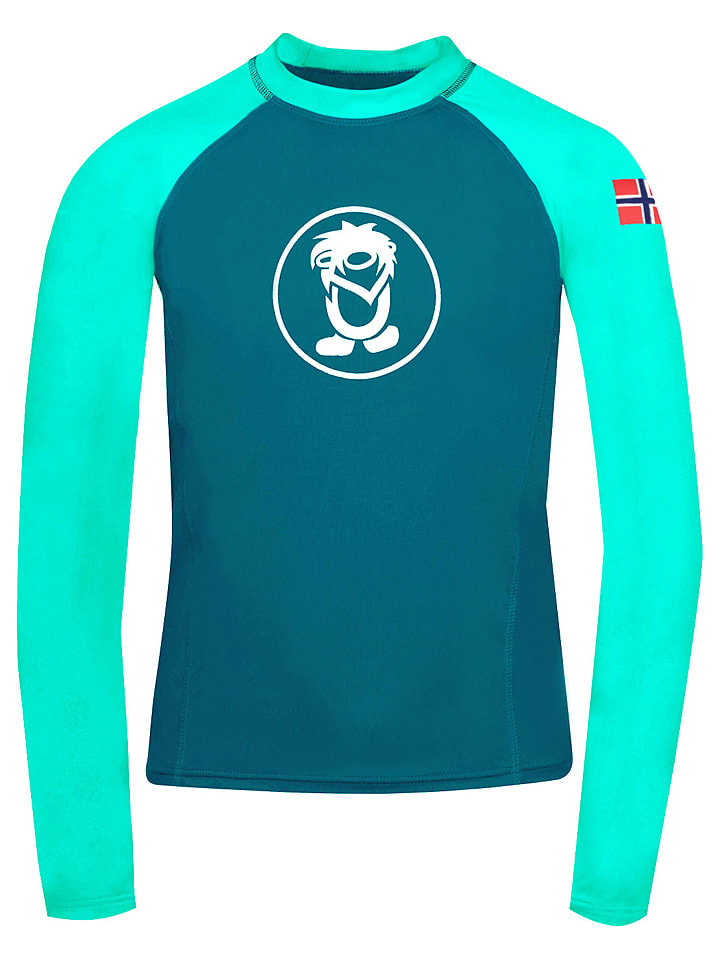 Badeshirt "Kvalvika" in Türkis