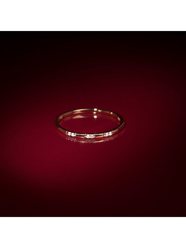 Gouden ring "Pour toujours" met diamanten