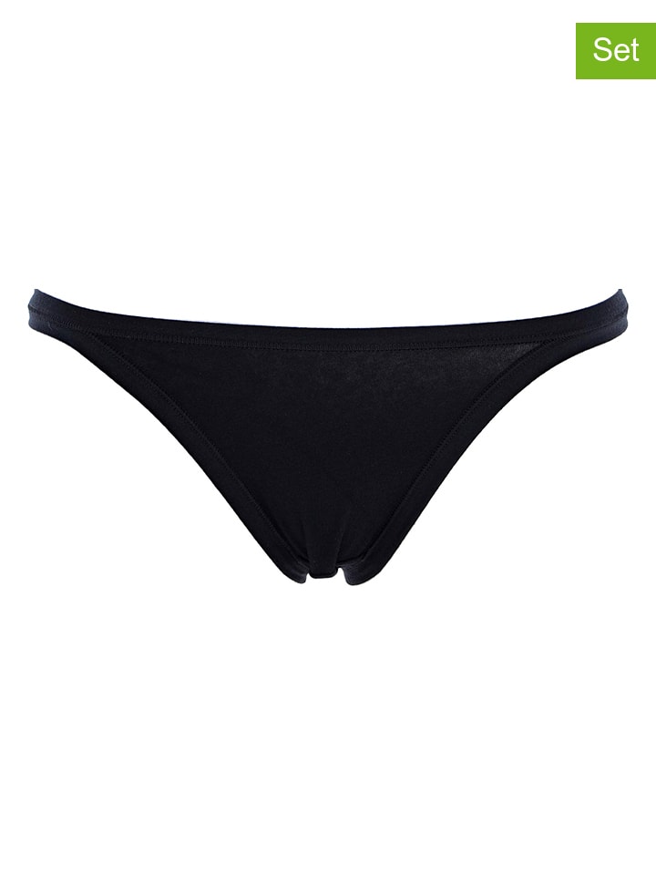 3er-Set: Slips in Schwarz