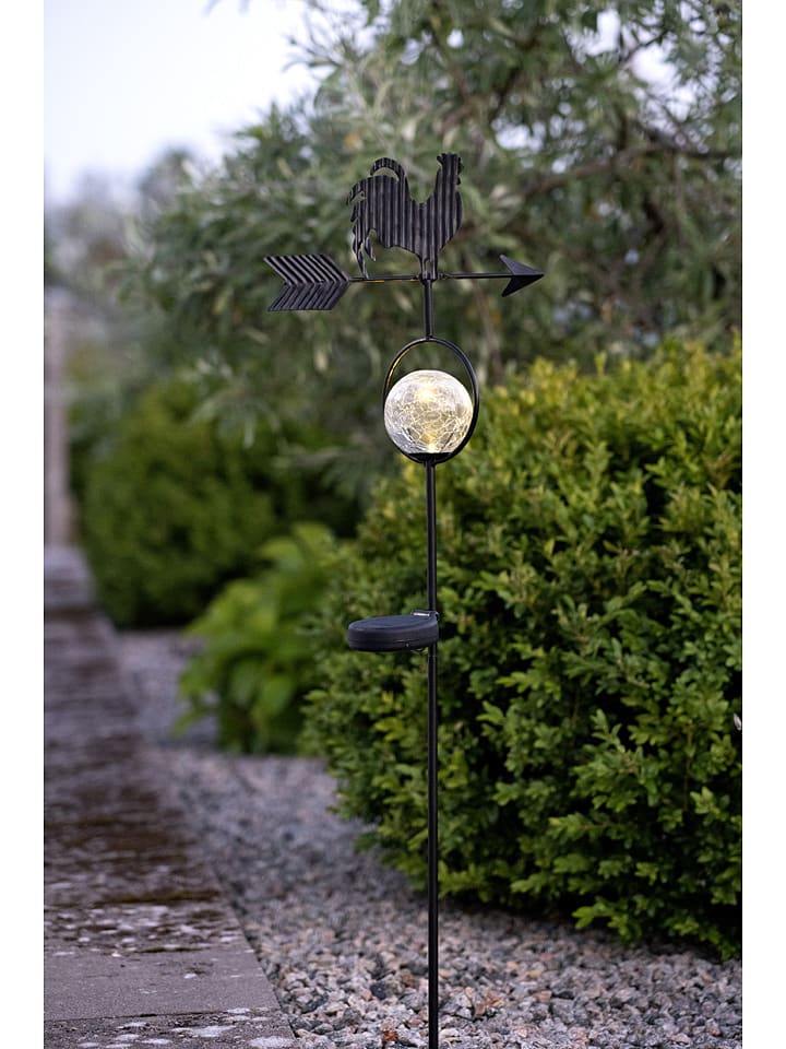LED-Solar-Gartenstecker "Windy" in Schwarz - (H)81 cm