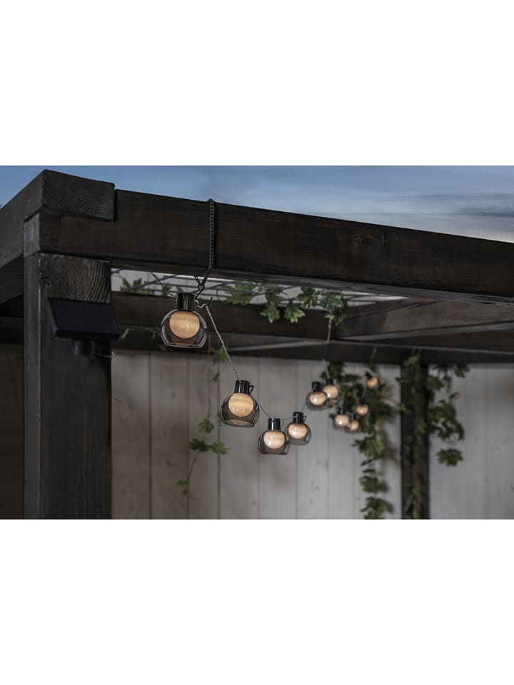 LED-Solarlichterkette "Smoky" in Grau - (L)270 cm