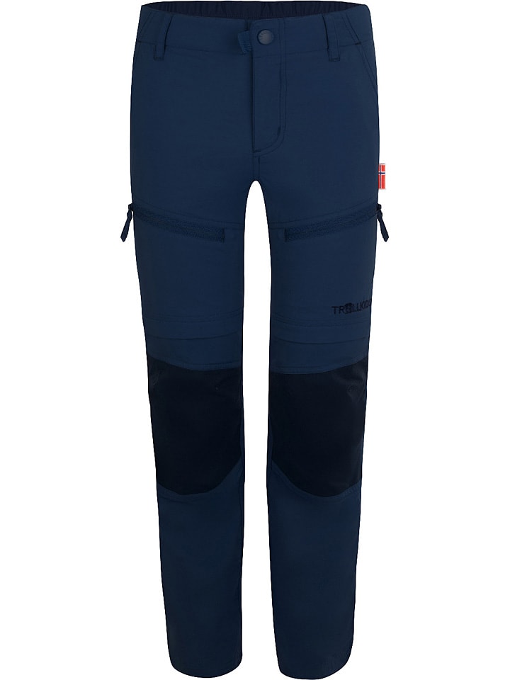 Spodnie trekkingowe Zipp-Off "Nordfjord" - Regular fit - w kolorze granatowym