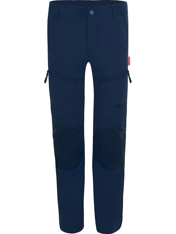 Spodnie trekkingowe Zipp-Off "Nordfjord" - Slim fit - w kolorze granatowym