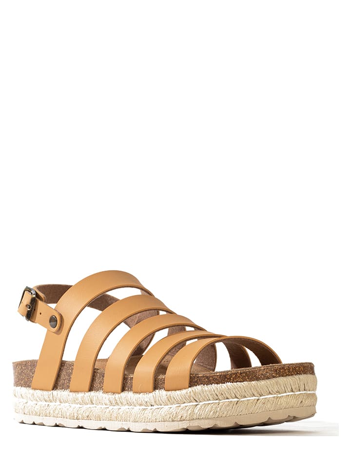 Keilsandaletten "Parana" in Camel