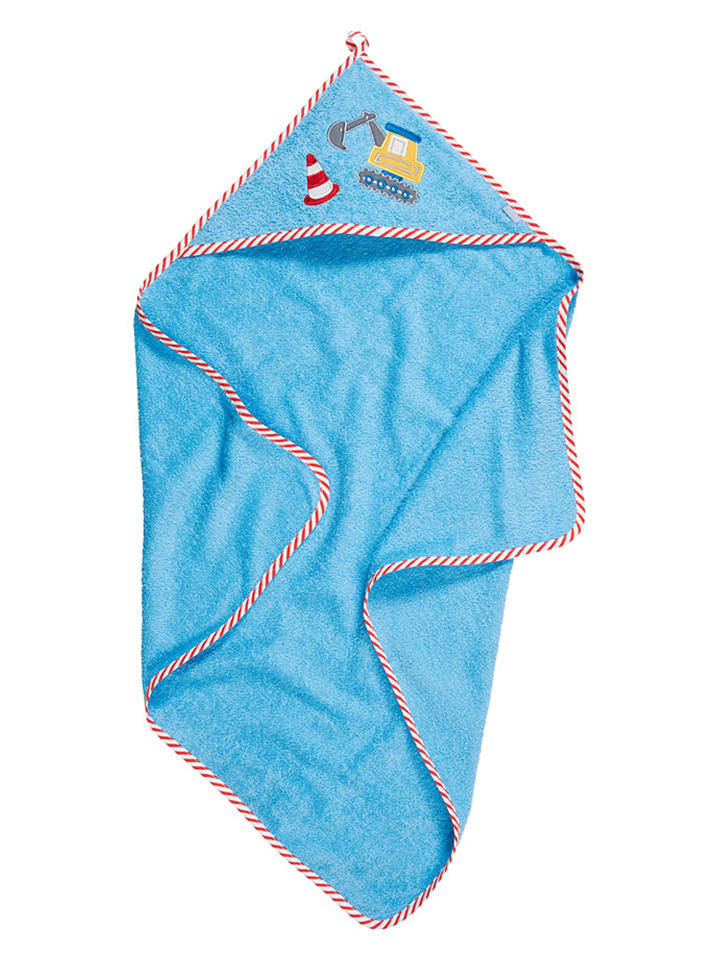 Kapuzenbadetuch in Blau