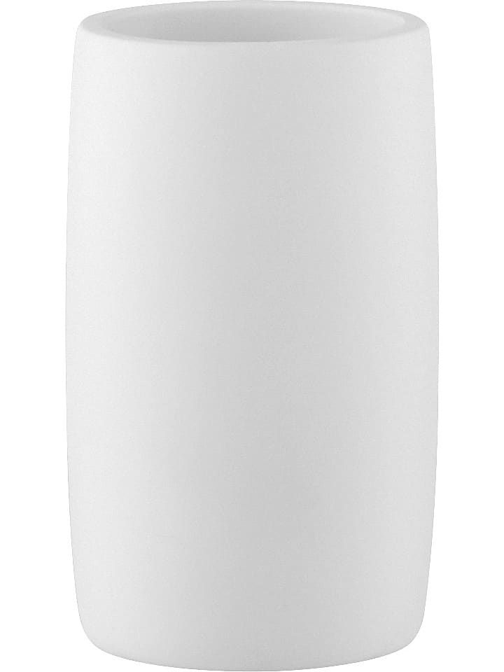 Zahnputzbecher "Mono" in Weiß - (H)11 x Ø 6,5 cm