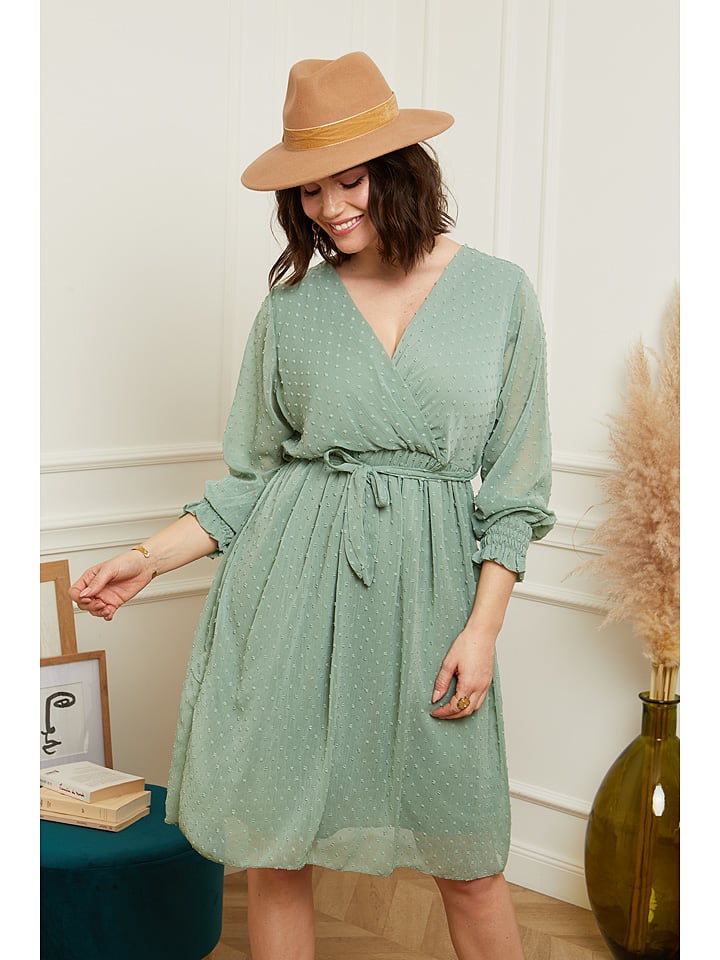 Curvy Lady Jurk lichtgroen goedkoop kopen limango