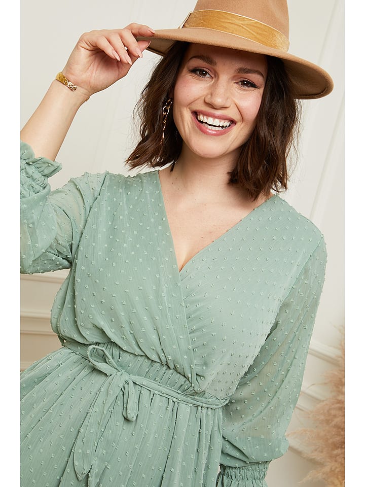 Curvy Lady Jurk lichtgroen goedkoop kopen limango