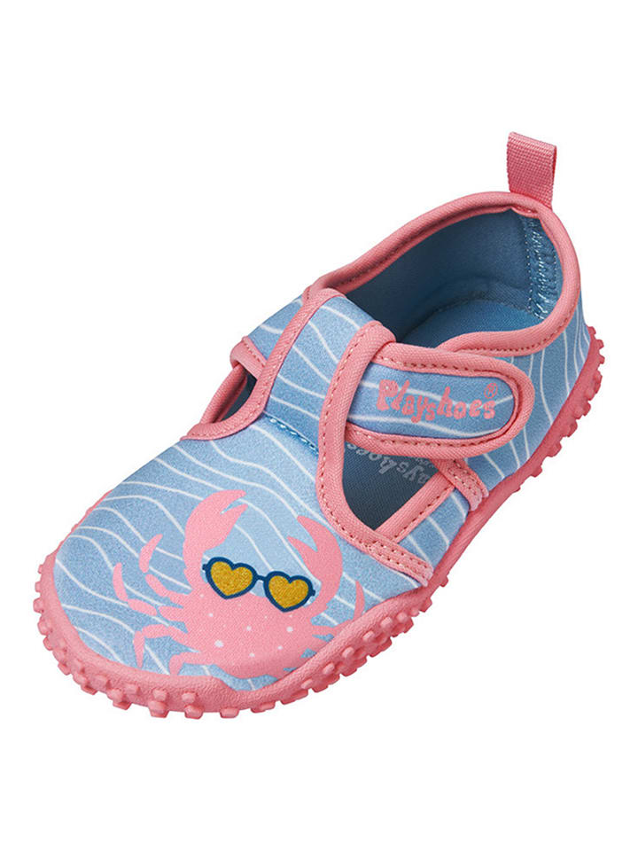 Buty kąpielowe w kolorze błękitno-jasnoróżowym