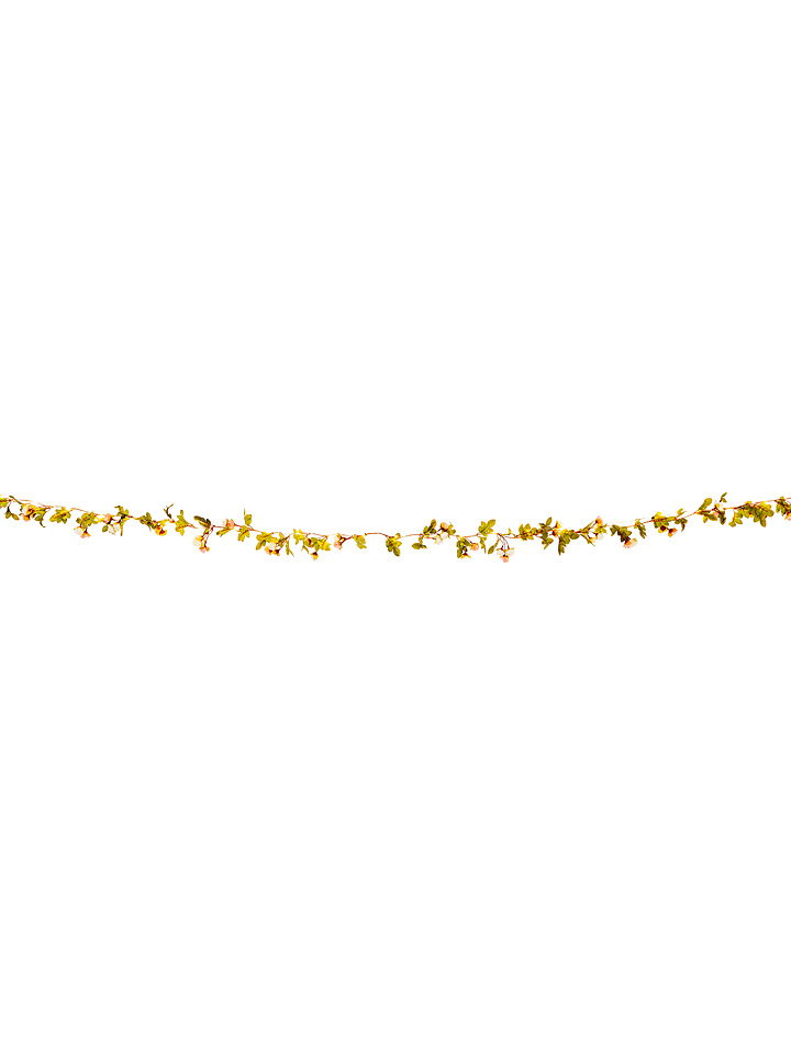 LED-Lichterkette "Röschen" in Grün/ Rosa - (L)420 cm