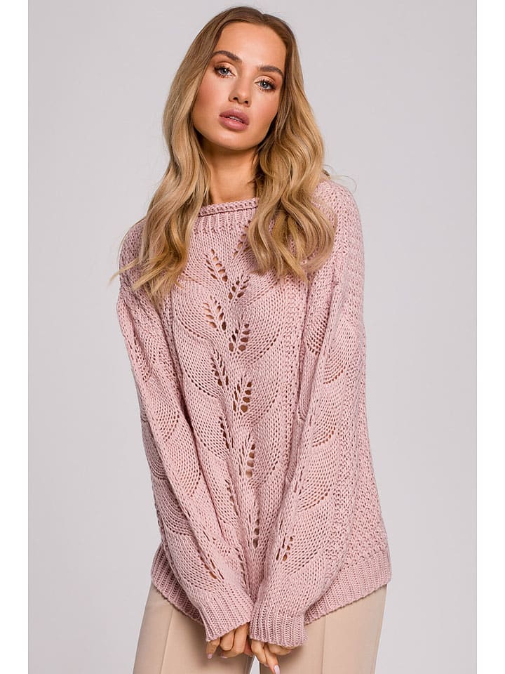 Sweter w kolorze jasnoróżowym