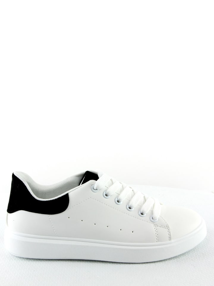 Sneakers in Weiß/ Schwarz