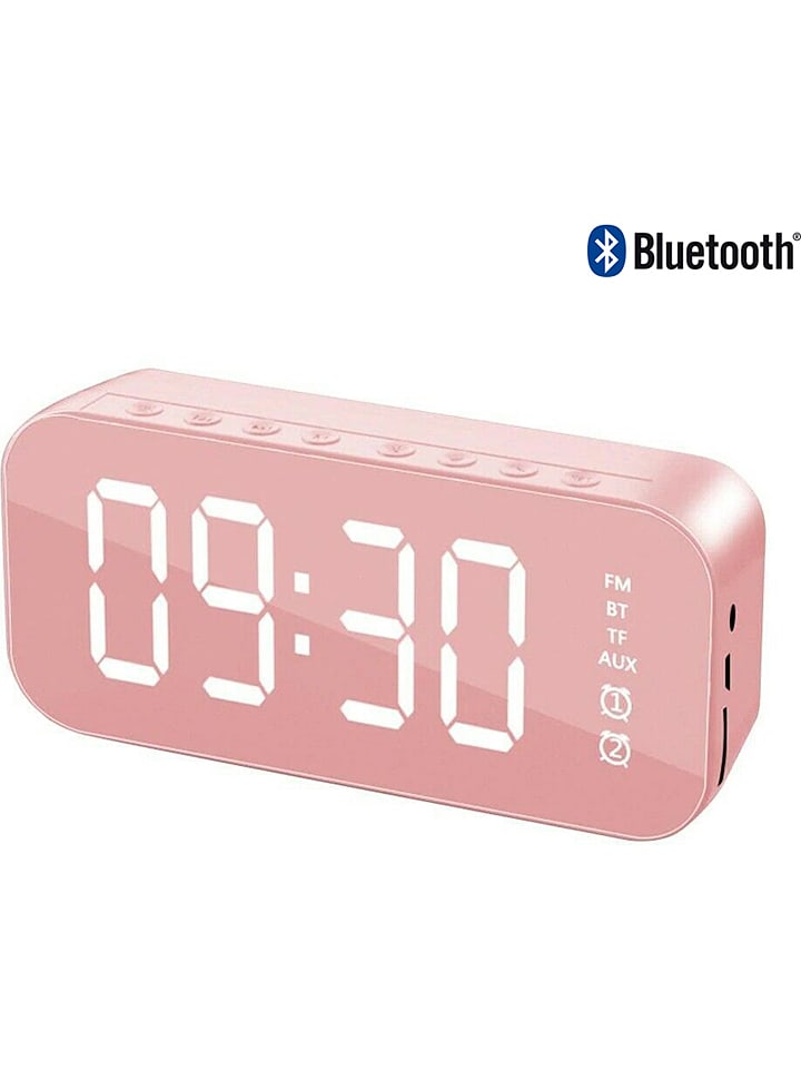 Budzik Bluetooth w kolorze jasnoróżowym