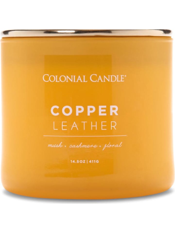 Duftkerze "Copper Leather" in Orange - 411 g