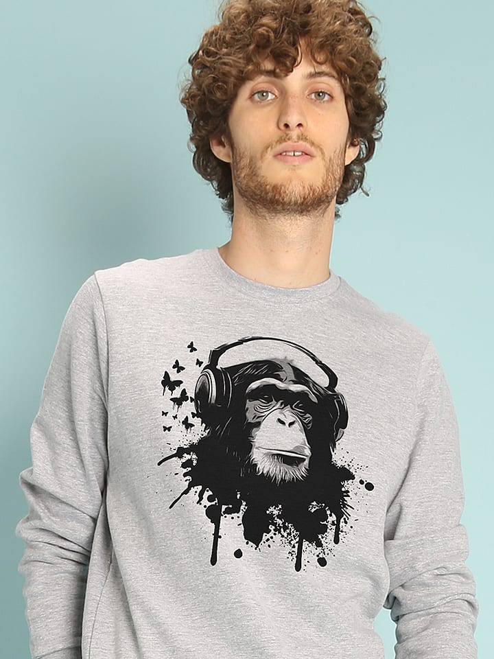 Sweatshirt "Creative Monkey" grijs