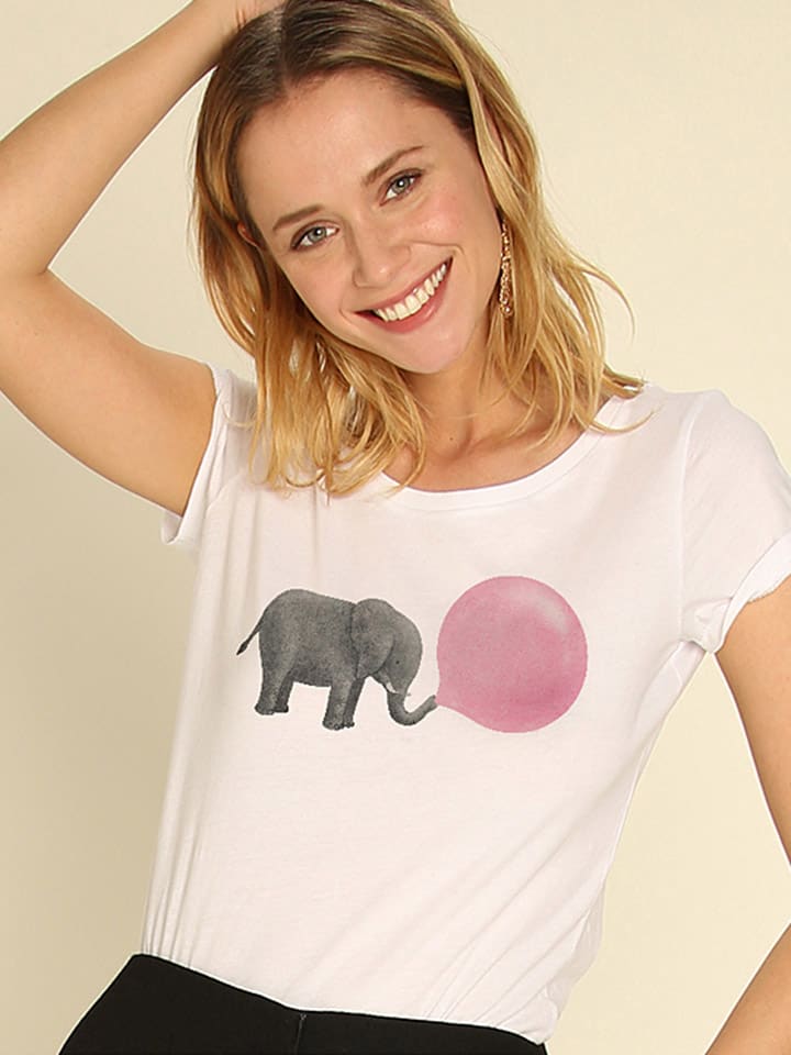 Koszulka "Jumbo Bubble Gum" w kolorze białym
