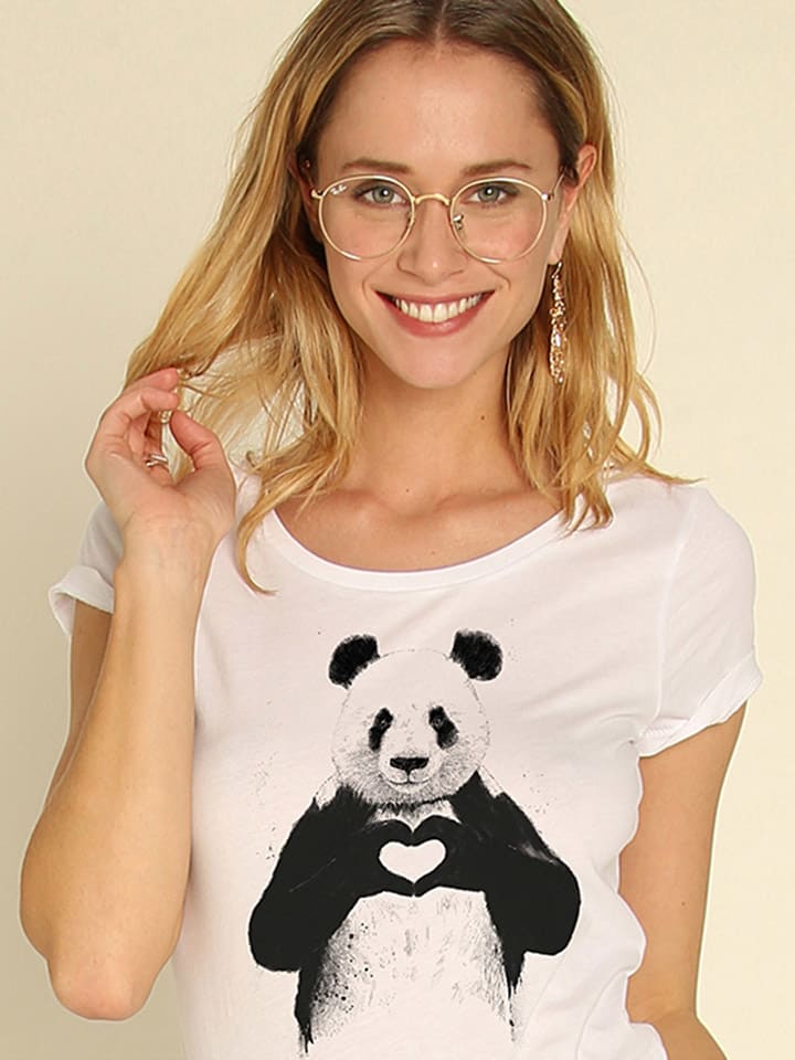 Shirt "Love Panda" wit