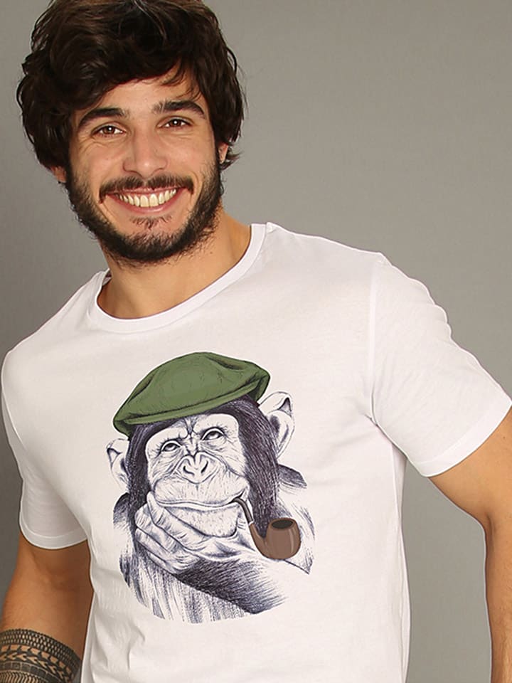 Koszulka "Mr. Chimp" w kolorze białym