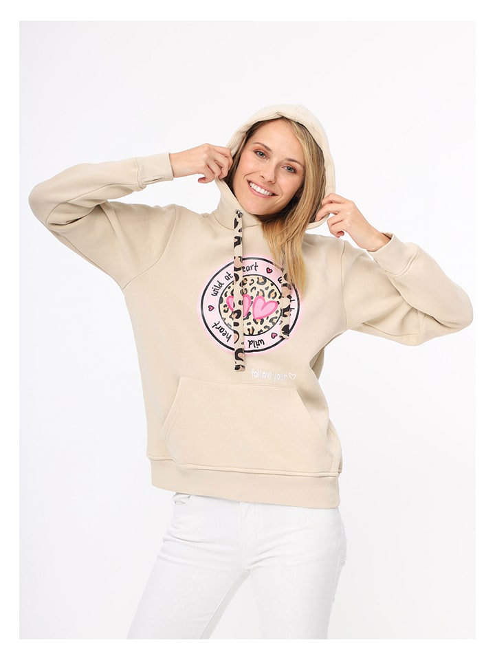 Hoodie "Kelly" in Hellbraun